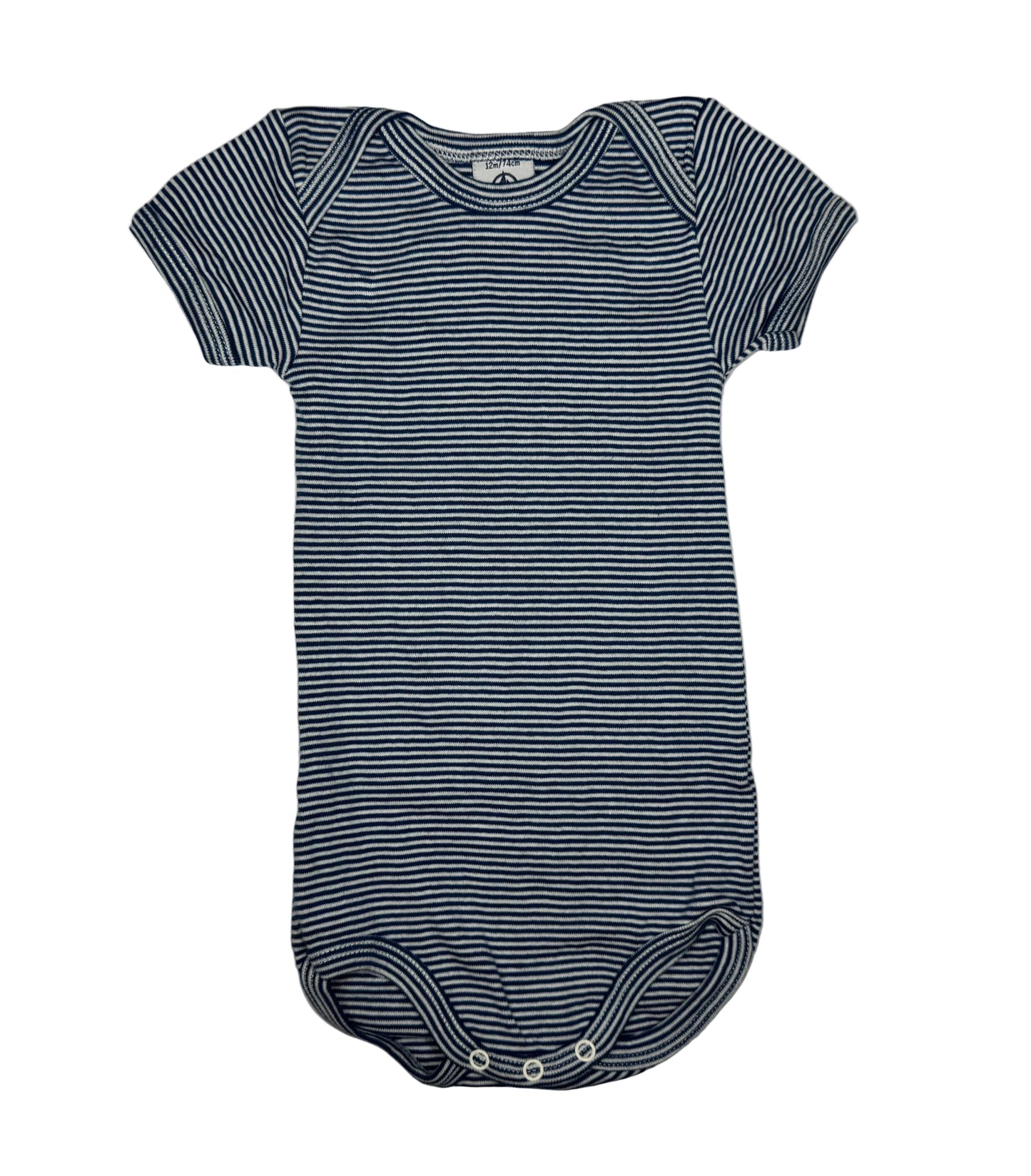 PETIT BATEAU Navy stripe Bodysuit