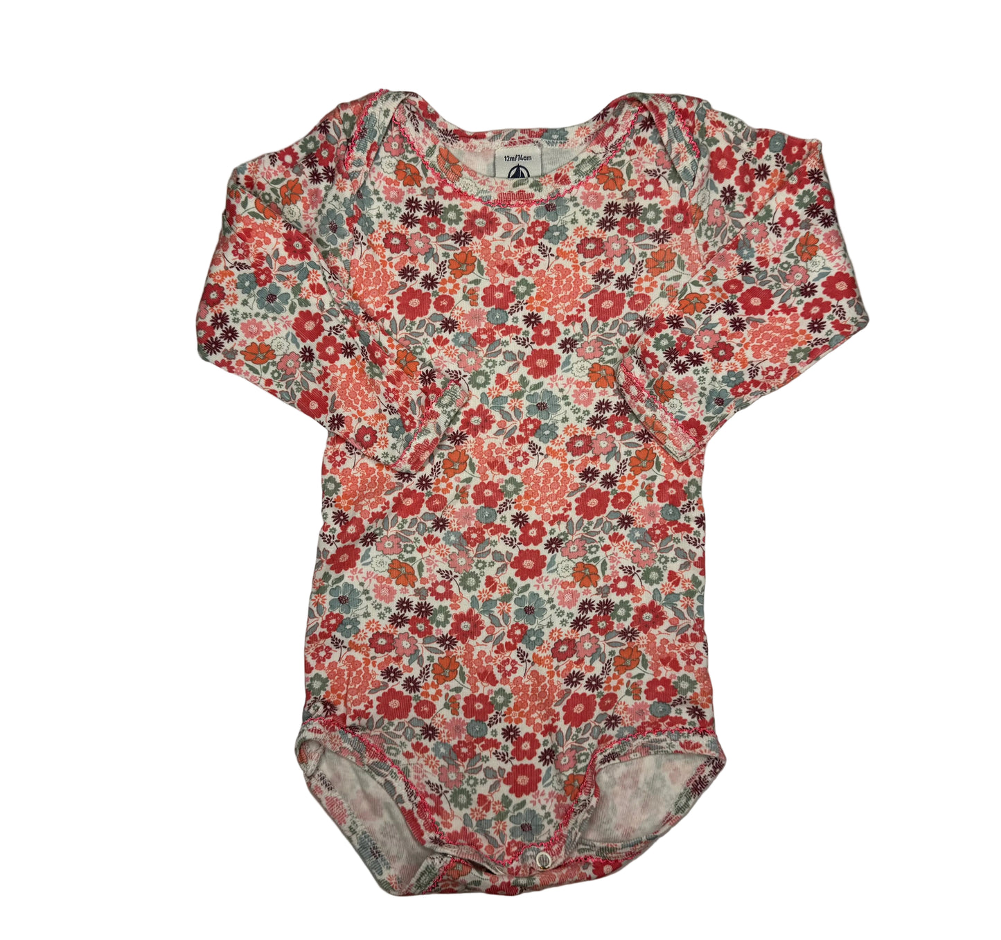 PETIT BATEAU Floral Bodysuit