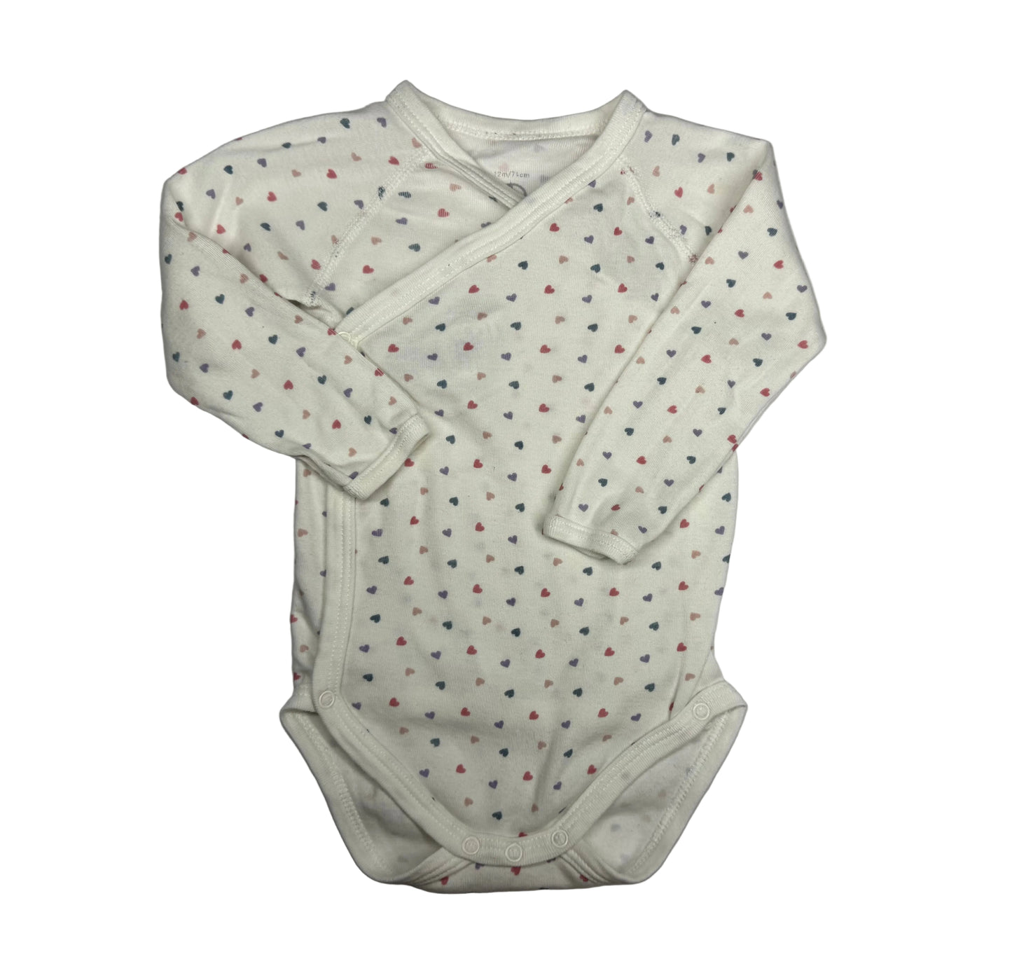 PETIT BATEAU Cross Over Heart Bodysuit