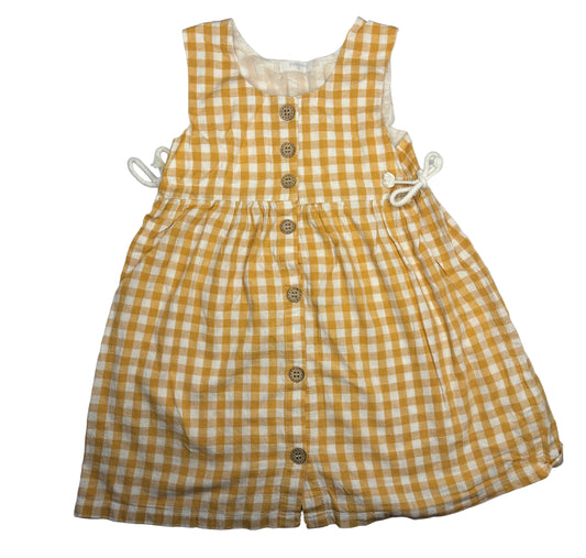 PUREBABY Mustard Gingham Dress