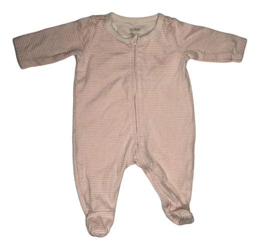 NATALYS Newborn Pink Stripe Pyjama