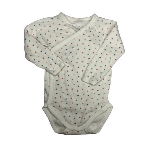 PETIT BATEAU Cross Over Heart Bodysuit