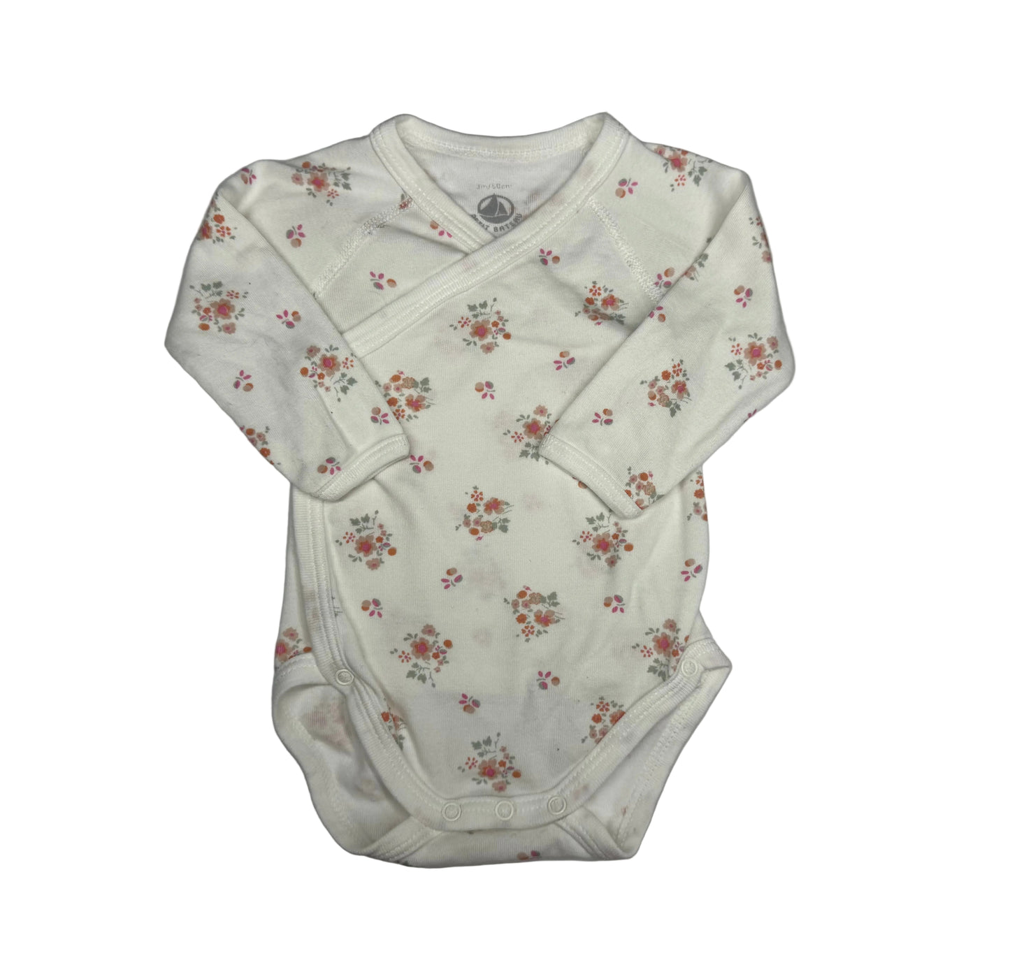 PETIT BATEAU Cross Over Floral Bodysuit