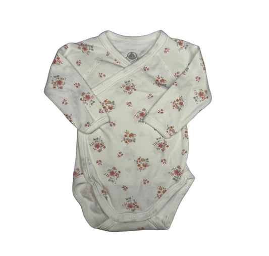 PETIT BATEAU Cross Over Floral Bodysuit