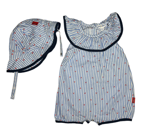 P'TIT BISOU Romper & hat