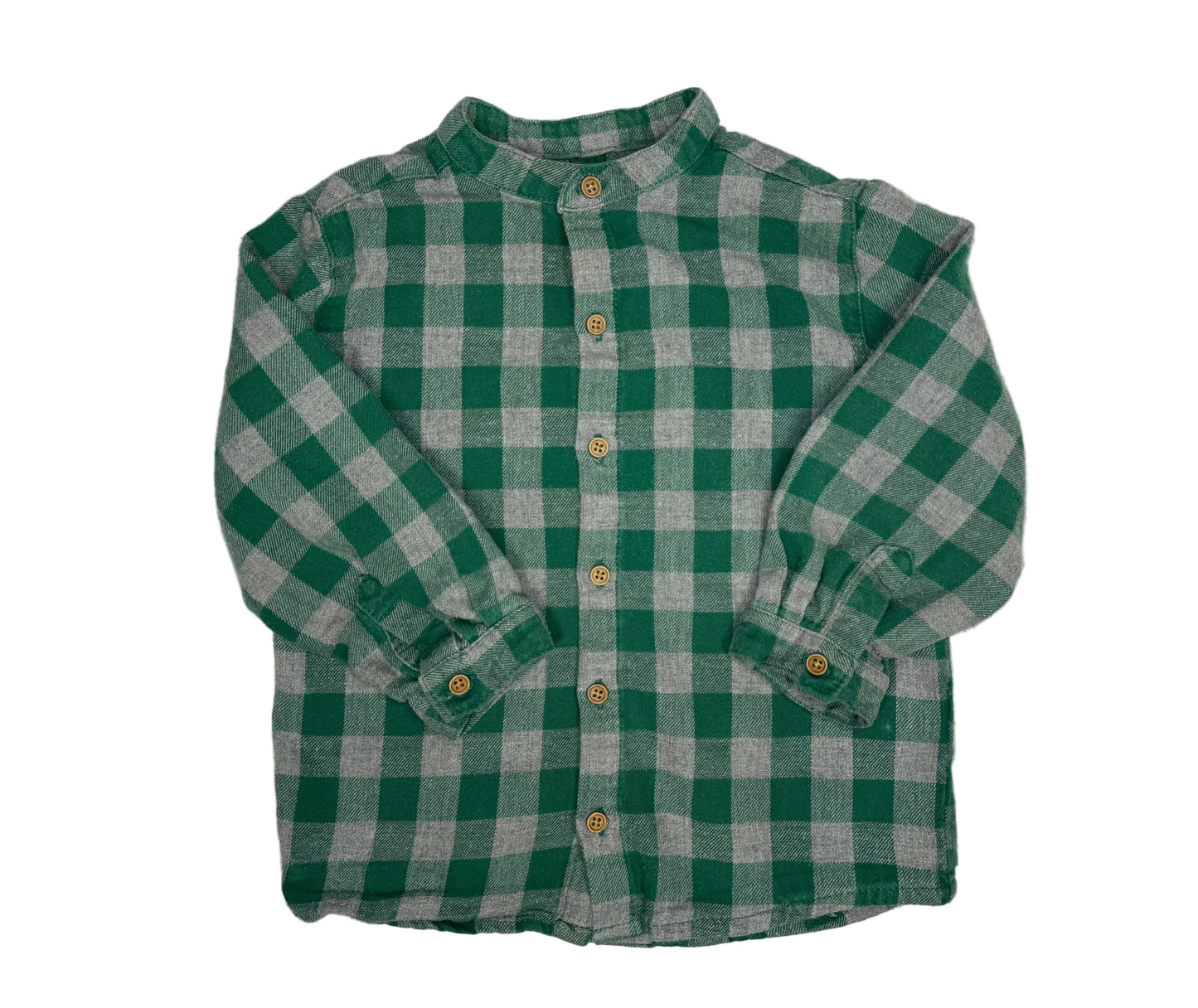 BOUT'CHOU Green & Grey Check Shirt