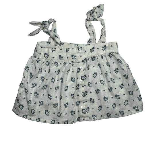 CYRILLUS Linen Floral Cropped Top [Premium]