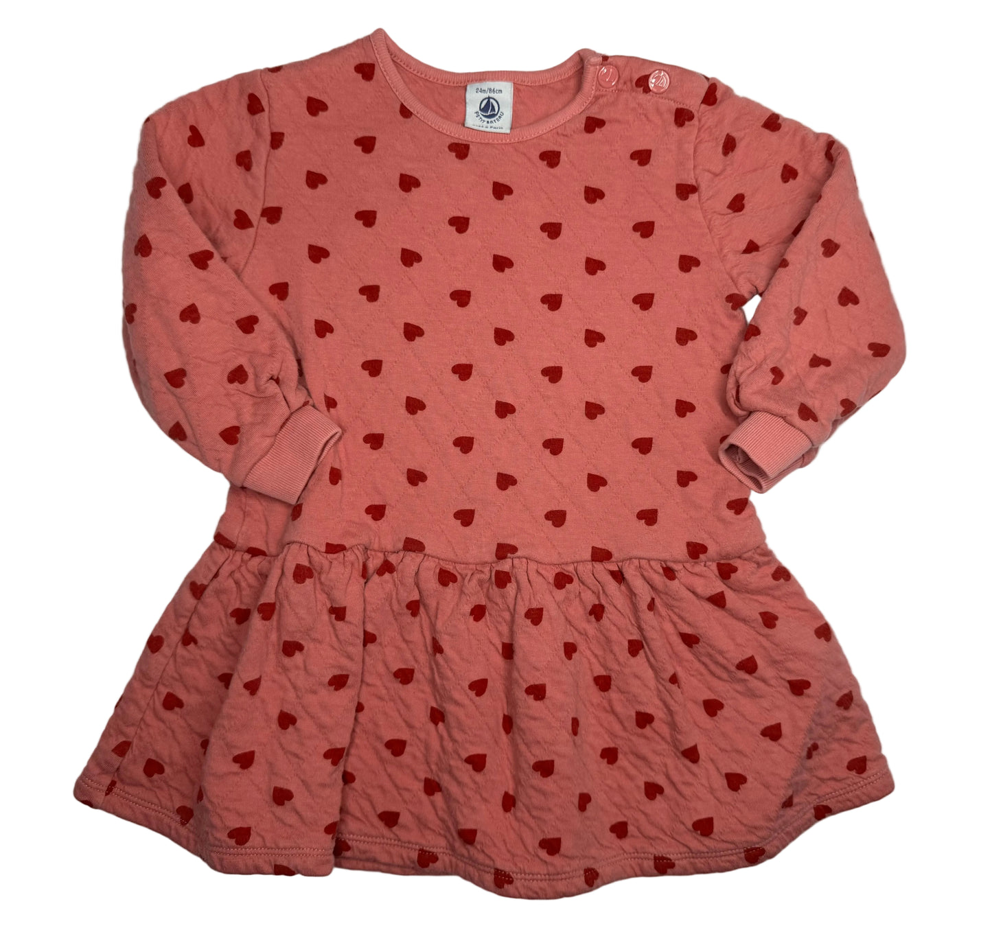 PETIT BATEAU Pink Heart Dress