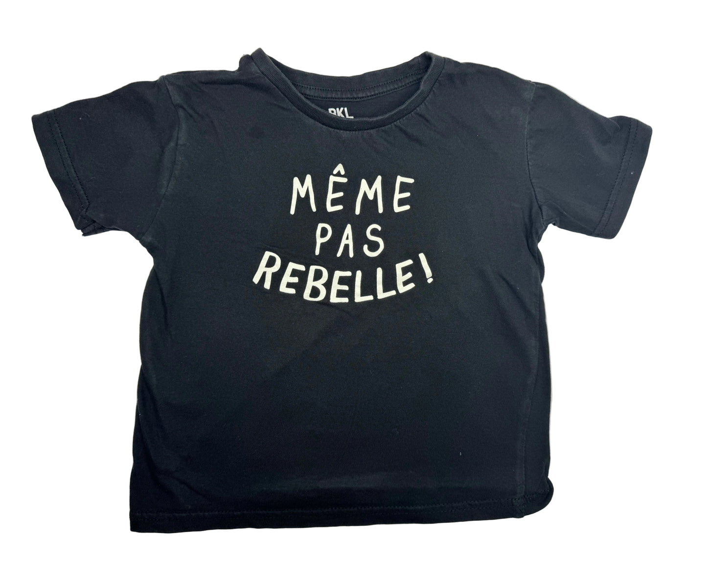 French words Black Tee Shirt
