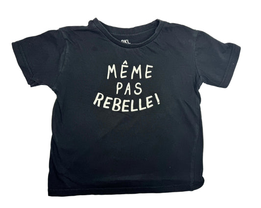 French words Black Tee Shirt